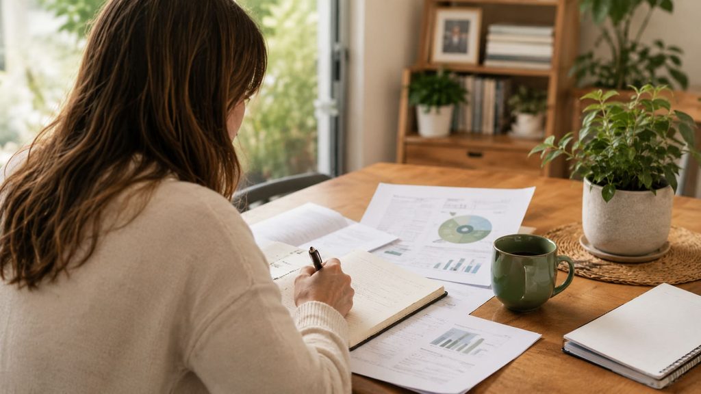 tomando notas para asesorar a familias con necesidades educativas